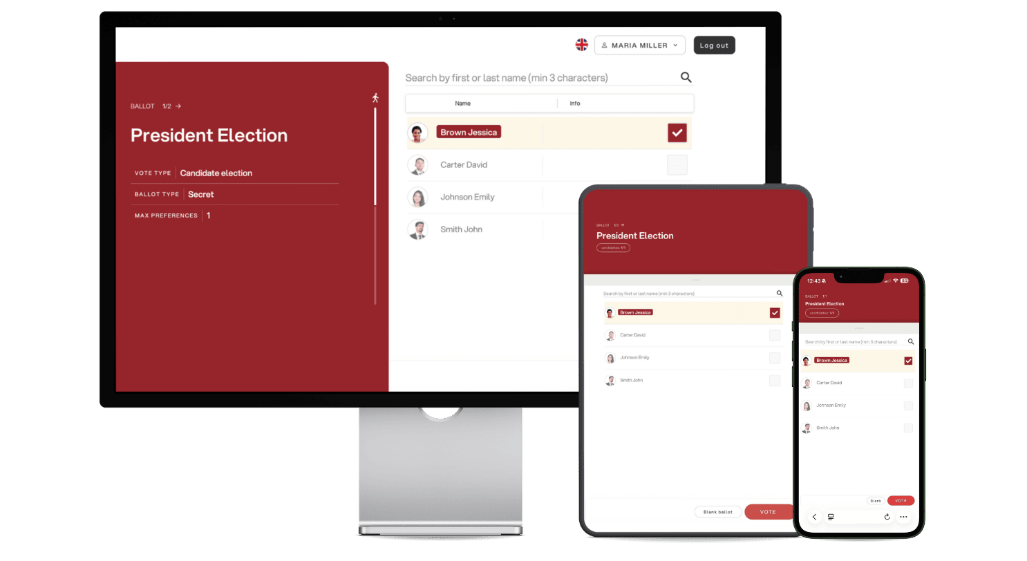 Image of the platform on computer, tablet and phone.